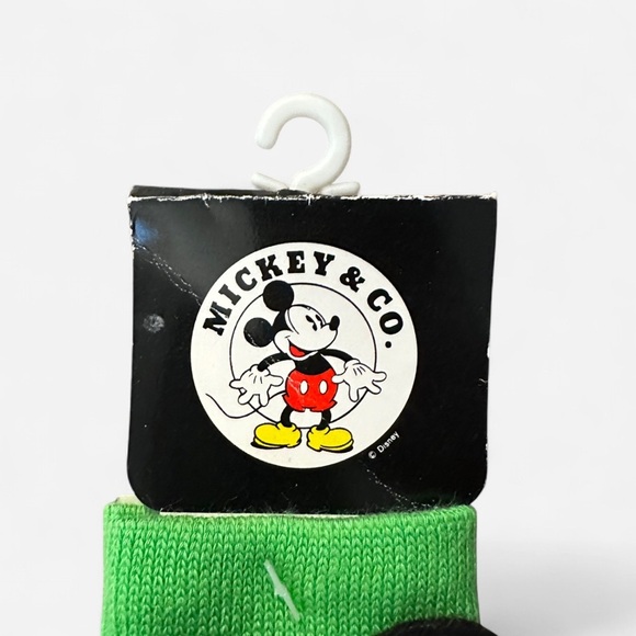 Vintage Disney Mickey Mouse Green and Black Casual Socks - Picture 4 of 4